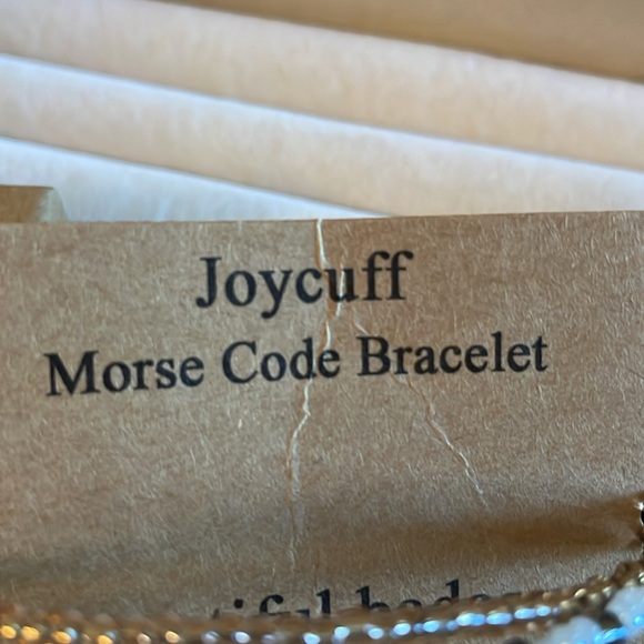 Joy, cuff Morse code bracelet - Picture 3 of 7